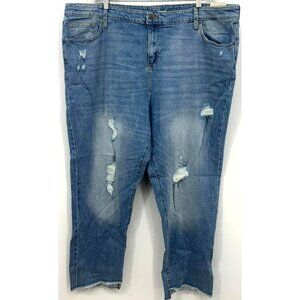 Universal Thread Denim Jeans 24 24W Blue Straight Distressed Stretch Women New